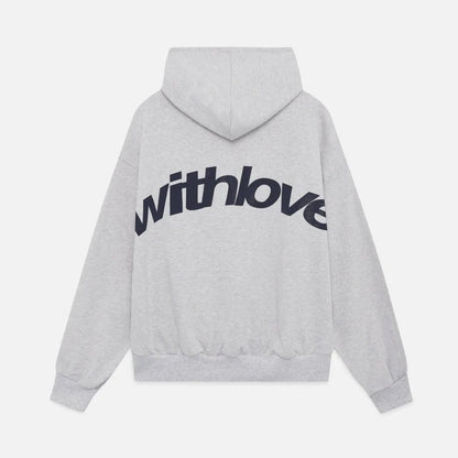 Men's Oversized Hoodie with Bold Front Print and Relaxed Fit