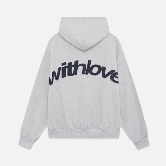 Oversized hoodie voor heren met opvallende print op de voorkant en een ruimvallende pasvorm