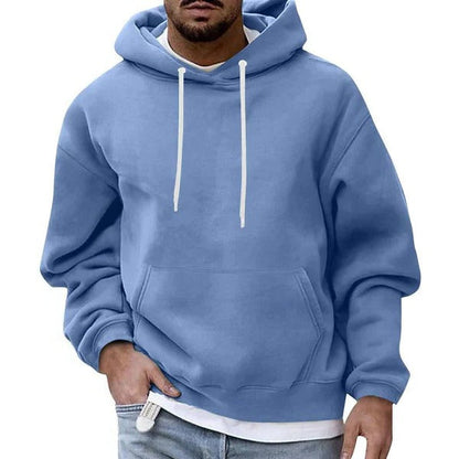 Sudadera informal con capucha para hombre, con bolsillo canguro, para el invierno