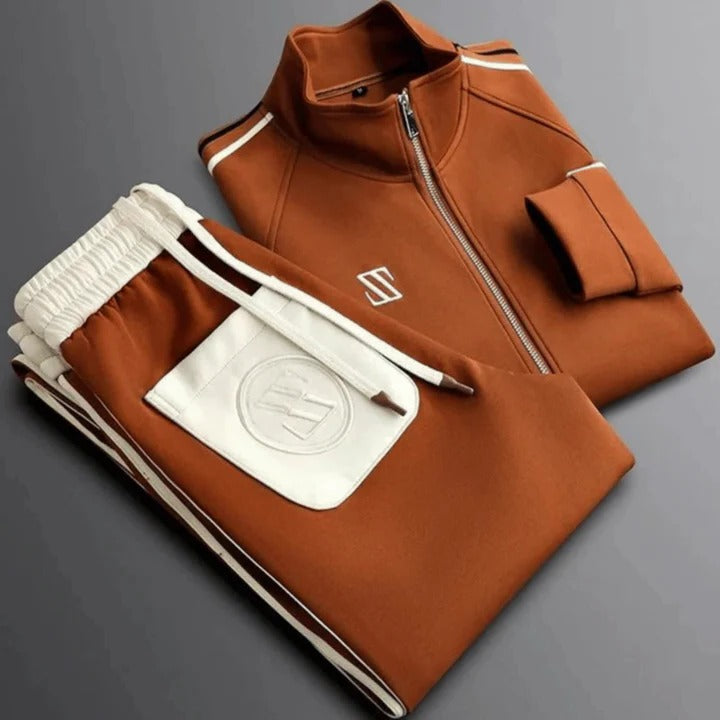 Men's Two-Piece Zip-Up Athletic Tracksuit Set