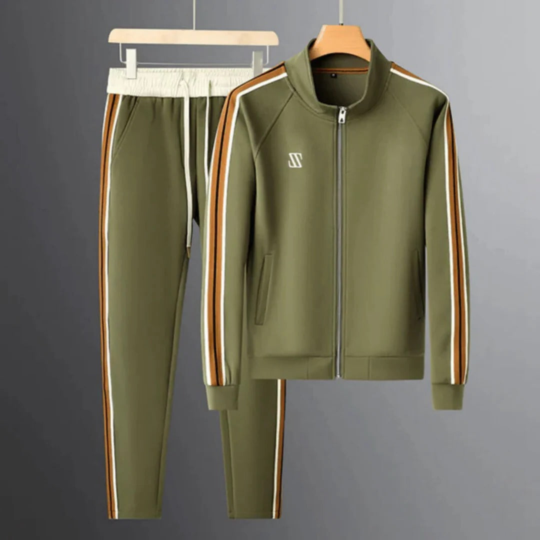 Men's Two-Piece Zip-Up Athletic Tracksuit Set