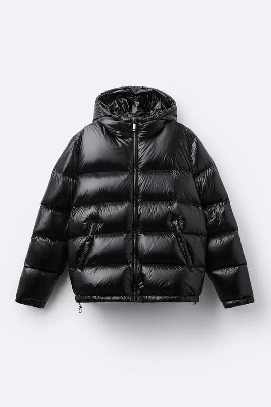 Wasserdichte, gefütterte Steppjacke für Herren mit Reißverschluss für den Winter
