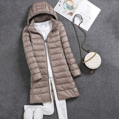 Piumino lungo da donna - Leggero e ripiegabile