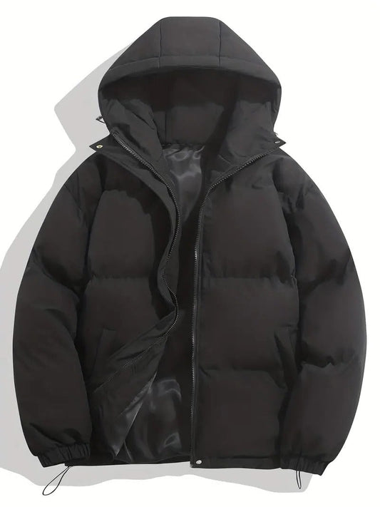 Winterjacke mit Kapuze für Herren und isolierendem Futter für kalte Tage