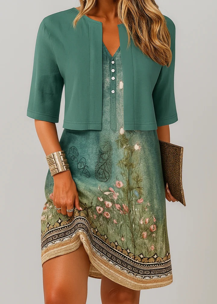 Women’s Elegant Two-Piece Maxi Dress Set