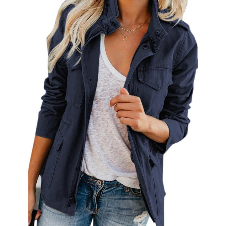 Women's Casual Zip-Up Outerwear
