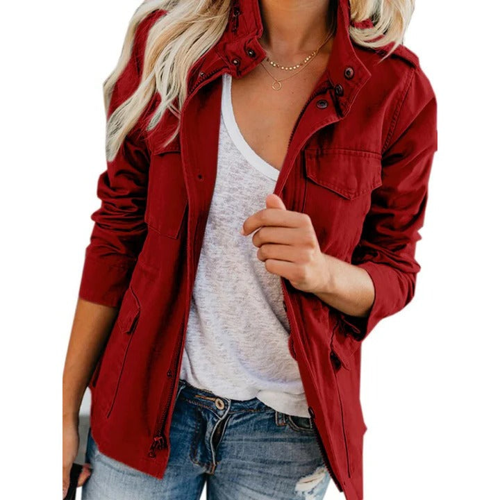 Women's Casual Zip-Up Outerwear