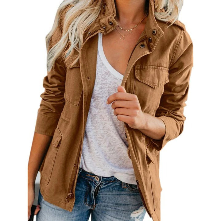 Women's Casual Zip-Up Outerwear
