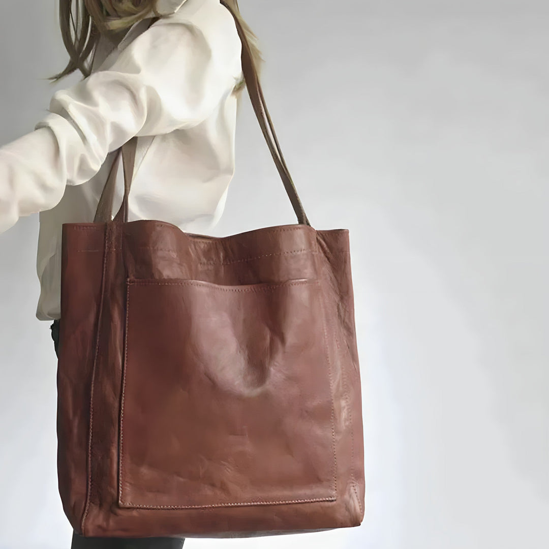 Isabella | Women's Vegan Leather Oversized Shoulder Tote
