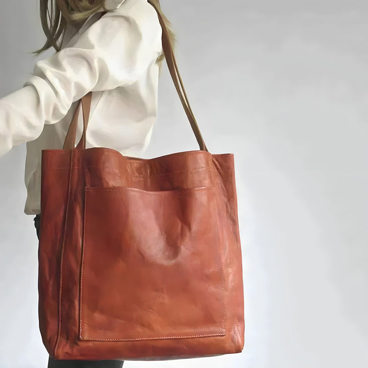 Isabella | Women's Vegan Leather Oversized Shoulder Tote