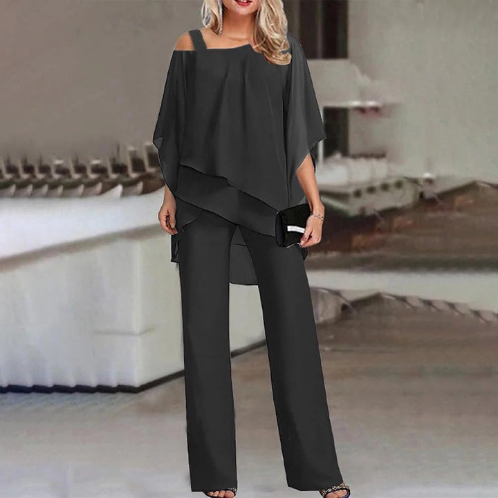 Women's Cold Shoulder Two-Piece Jumpsuit
