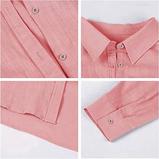 Men's Cotton Linen Blend Casual Shirt