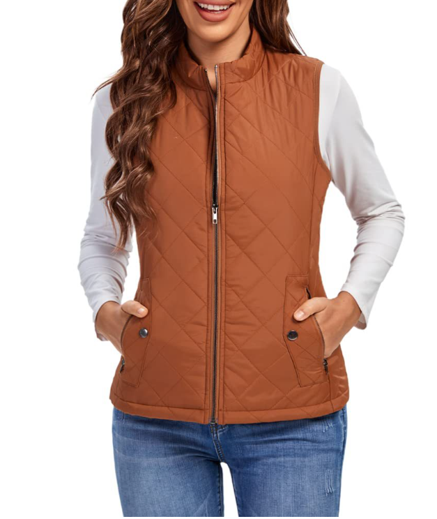 Women's Lightly Padded Zipper Vest