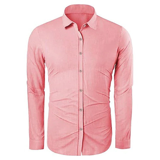 Men's Cotton Linen Blend Casual Shirt