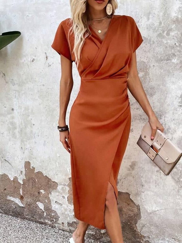 Women's Crossover Midi Dress