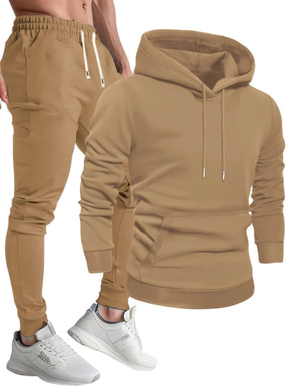 Completo sportivo da uomo con felpa con cappuccio e jogger - Comodo e casual