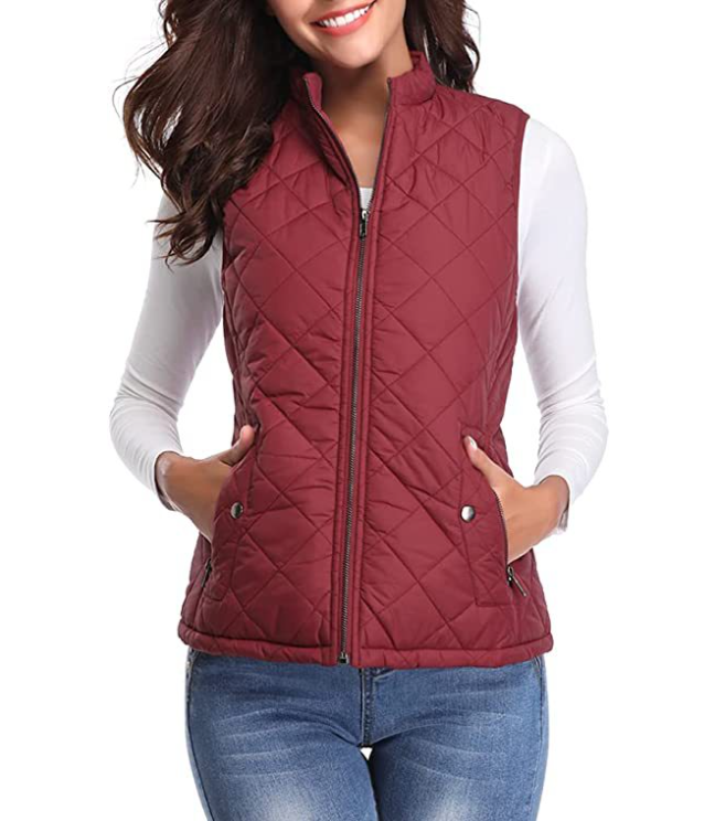 Women's Lightly Padded Zipper Vest