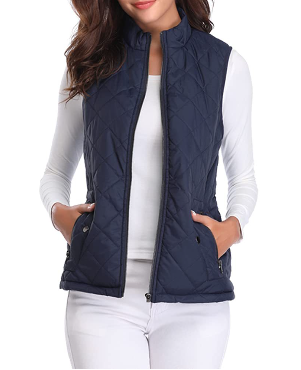 Women's Lightly Padded Zipper Vest
