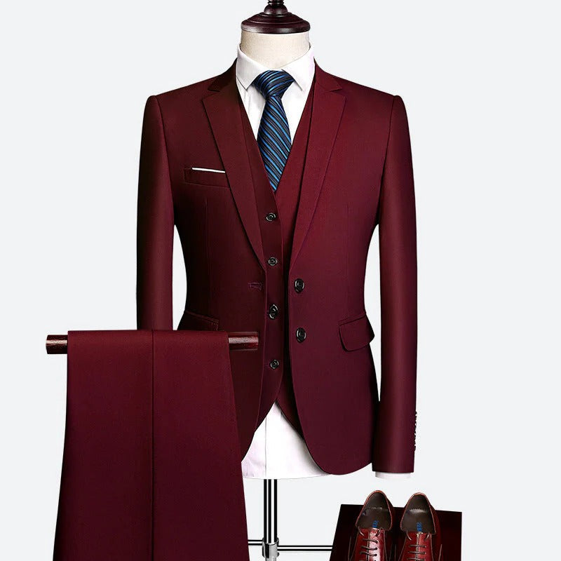 Men's 3-Piece Formal Suit Set for Special Occasions