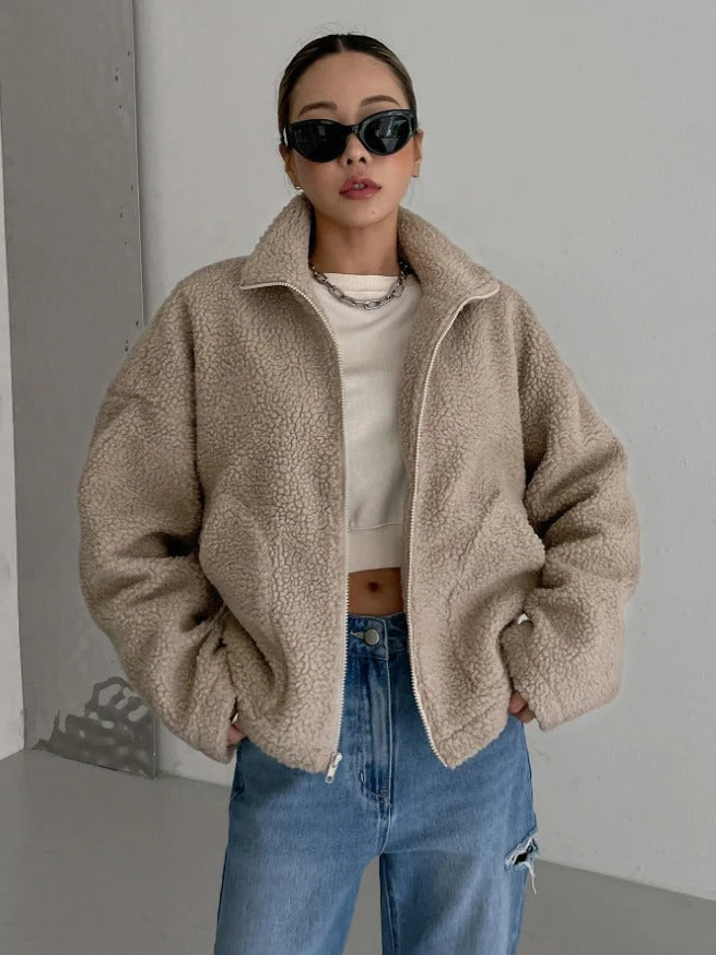 Women's Cozy Lambswool Fleece Jacket