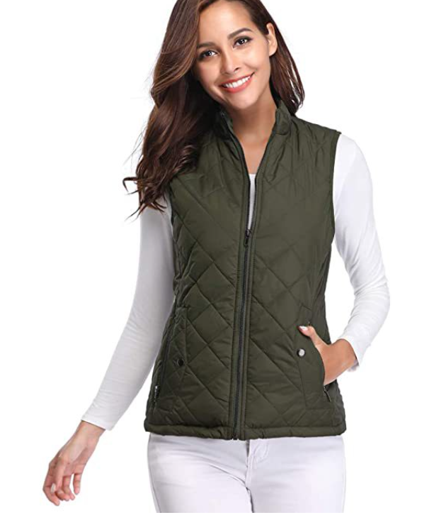 Women's Lightly Padded Zipper Vest