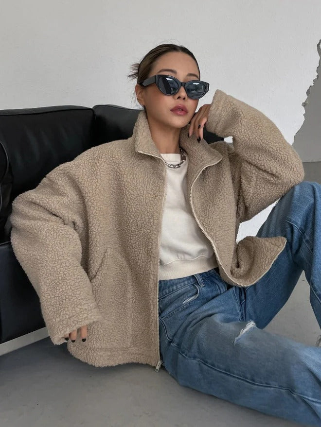 Women's Cozy Lambswool Fleece Jacket