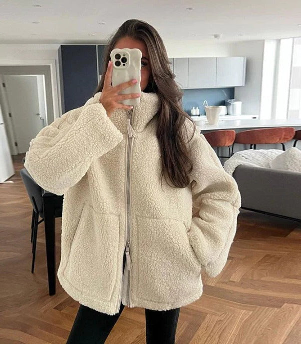 Women's Cozy Lambswool Fleece Jacket