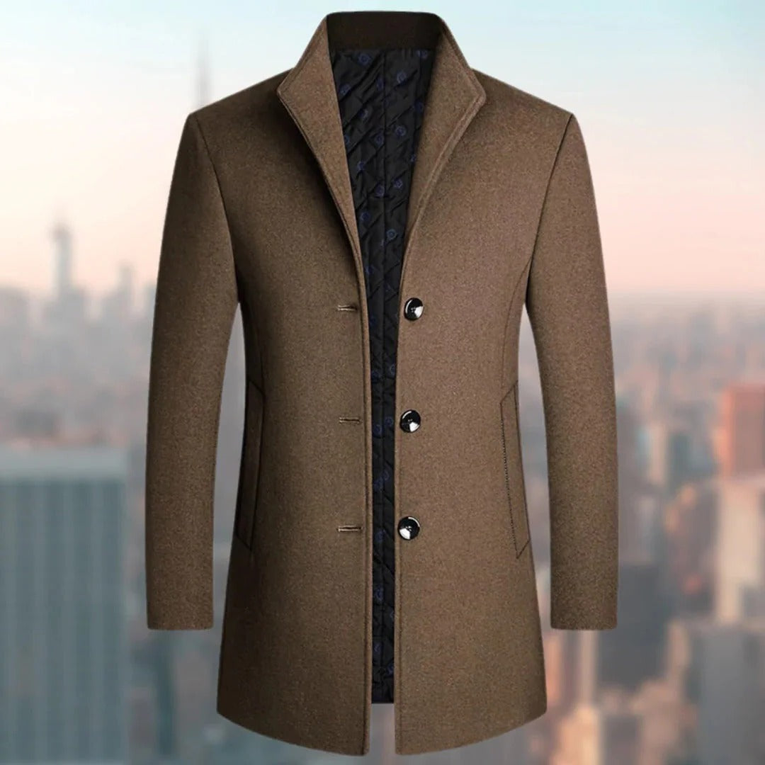 Men's Classic Single-Breasted Overcoat