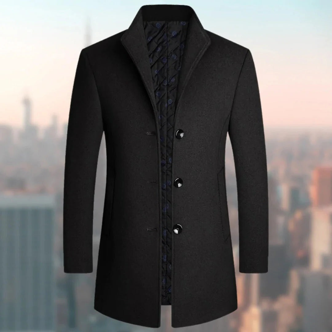 Men's Classic Single-Breasted Overcoat
