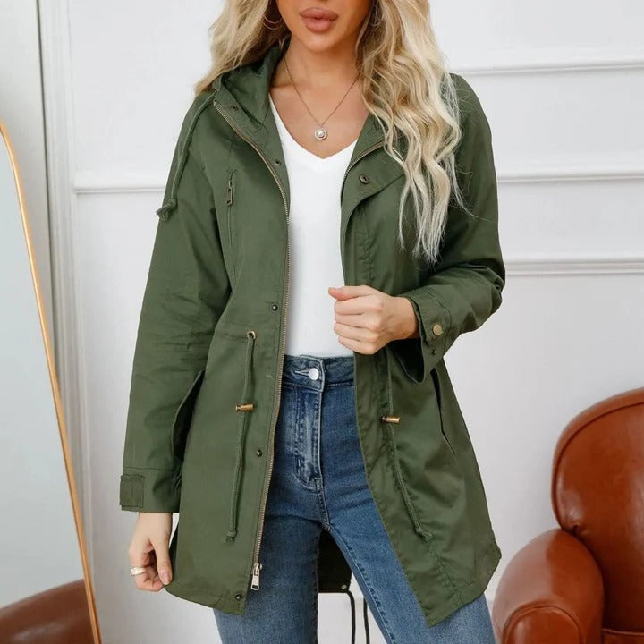 Women's Hooded Windbreaker Jacket for All-Weather Protection