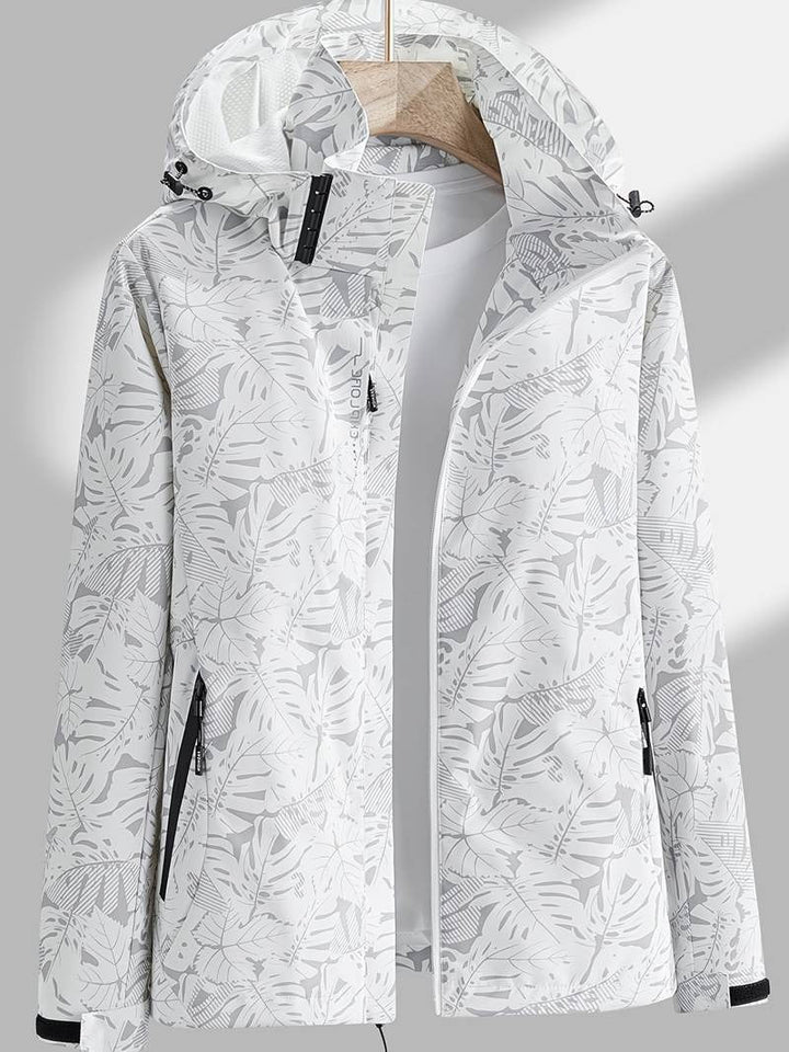 Men's Waterproof Windproof Hooded Jacket for All-Weather Protection