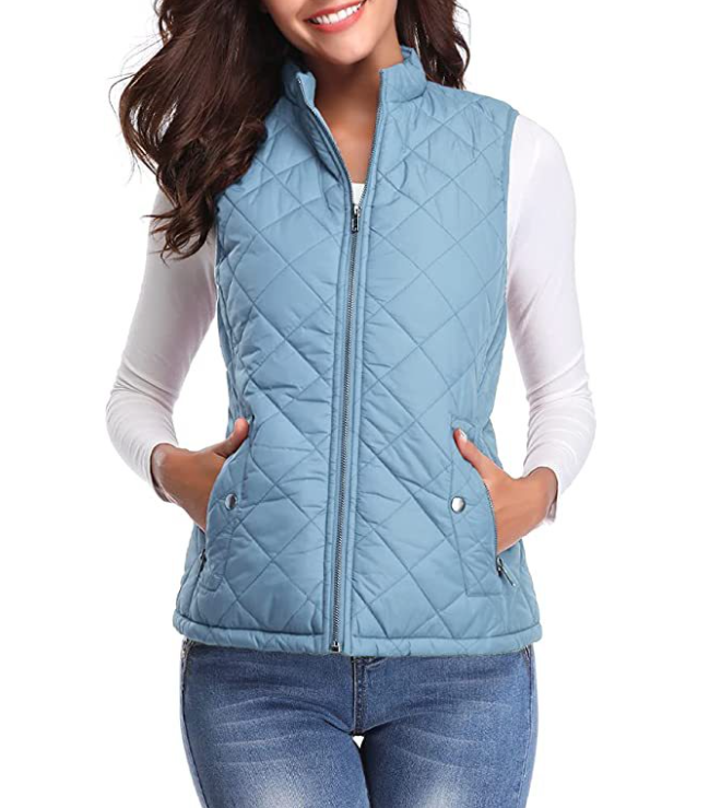Women's Lightly Padded Zipper Vest
