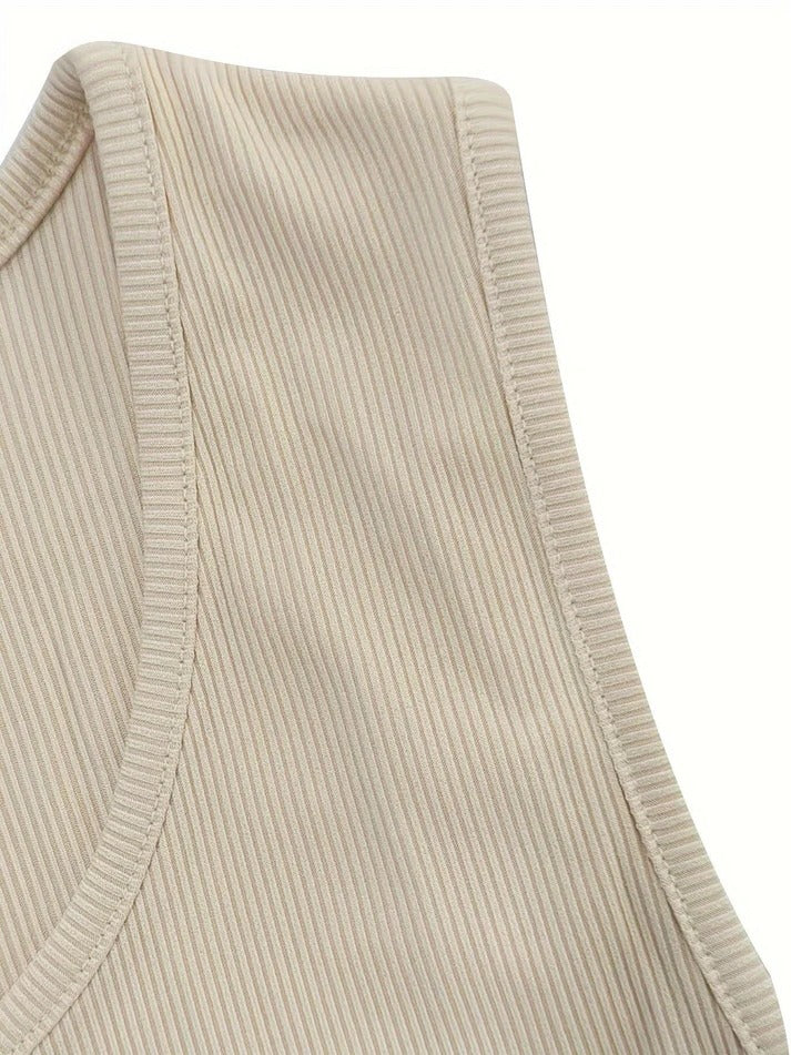 Men's Basic Ribbed Sleeveless Tank Top