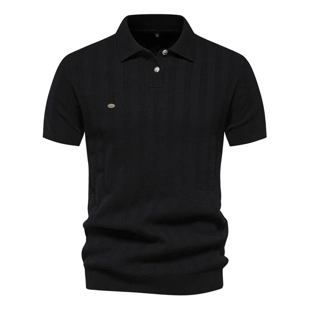 Men's Casual Short-Sleeve Polo Top