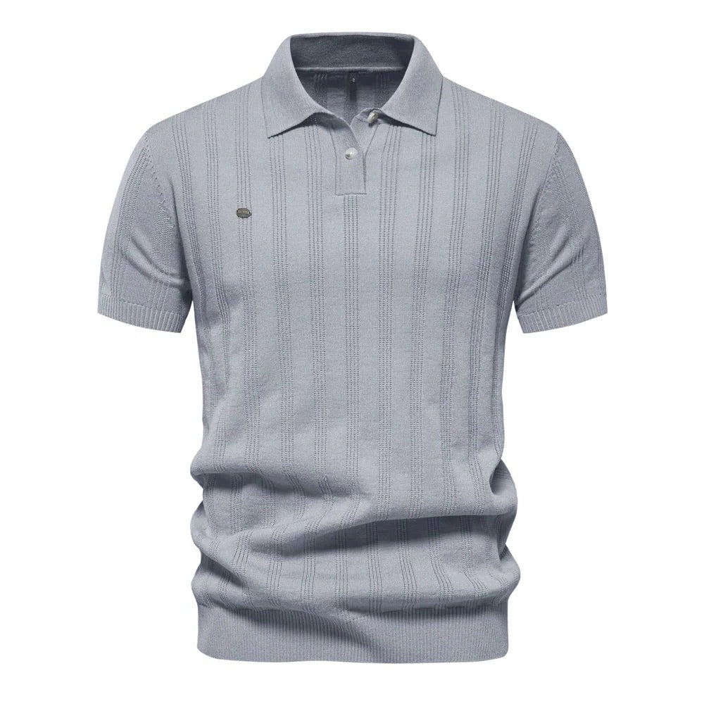 Men's Casual Short-Sleeve Polo Top