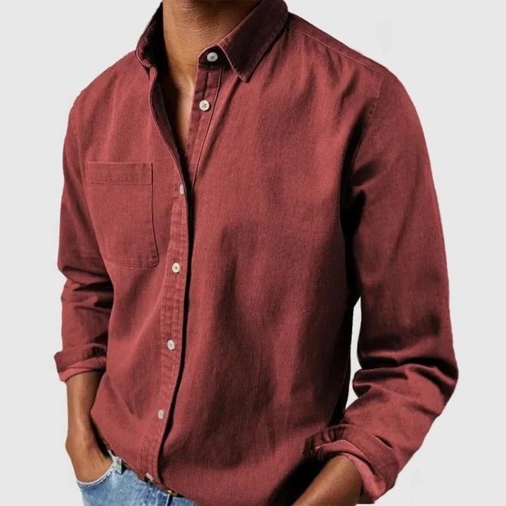 Men's Relaxed Fit Long-Sleeve Shirt