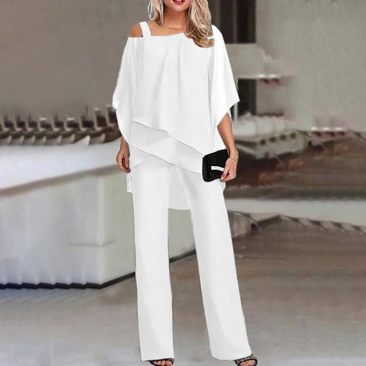 Women's Cold Shoulder Two-Piece Jumpsuit