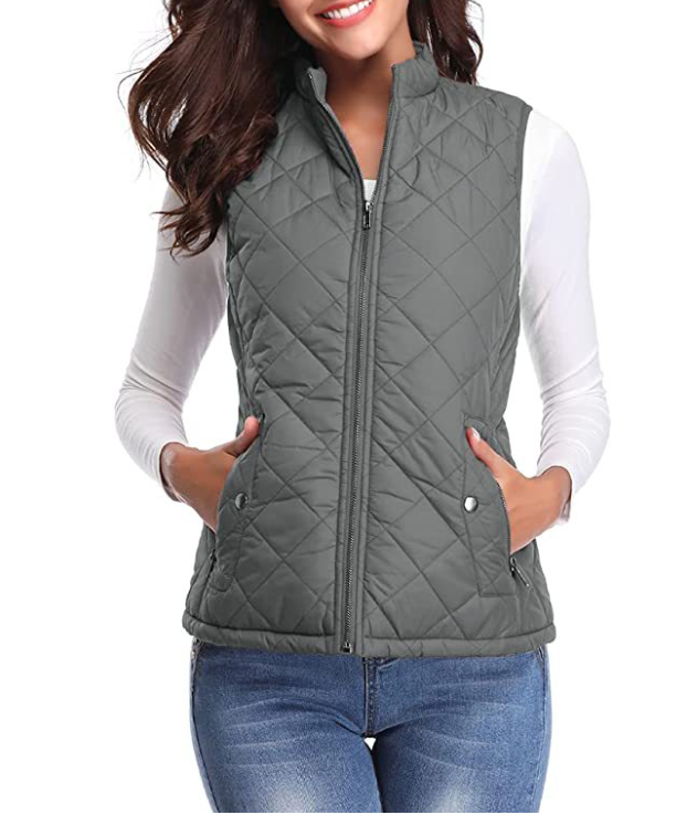 Women's Lightly Padded Zipper Vest