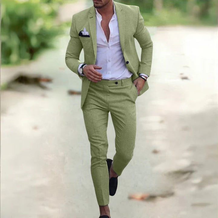 Men's Tailored Two-Piece Suit for Formal Occasions