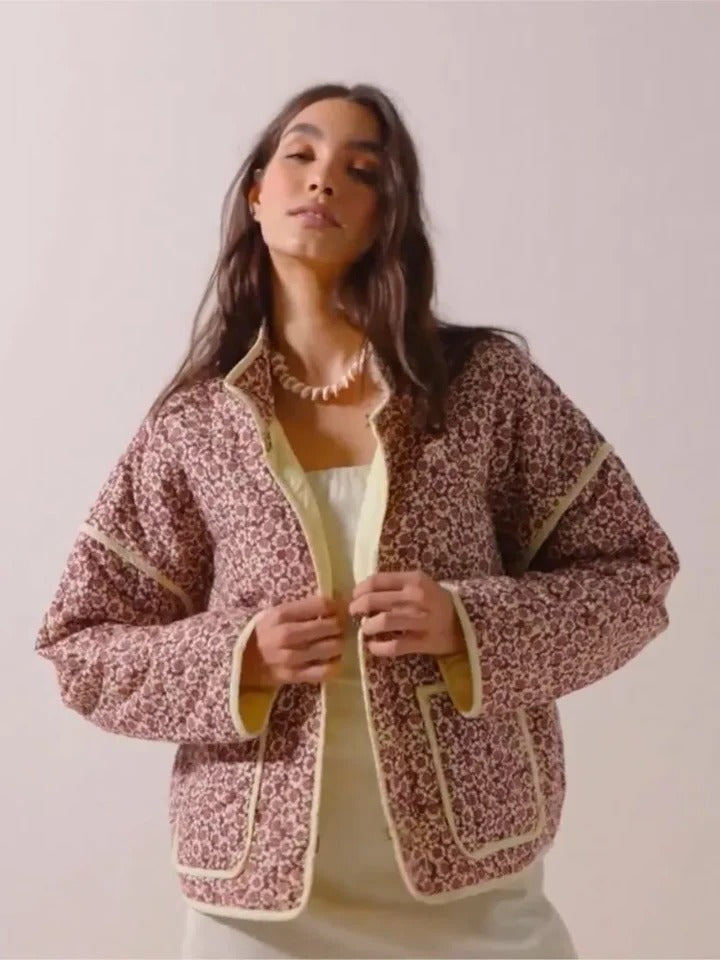 Women's Vintage Floral Print Outerwear