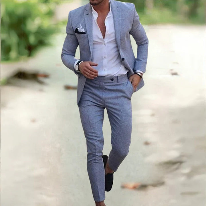 Men's Tailored Two-Piece Suit for Formal Occasions