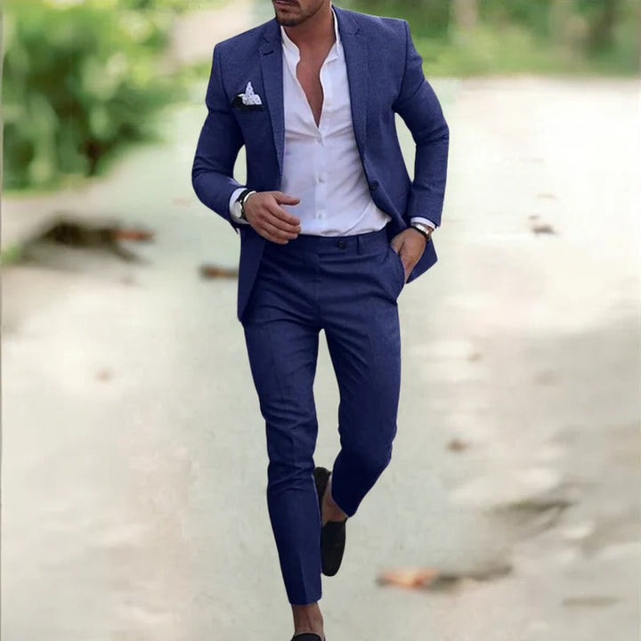 Men's Tailored Two-Piece Suit for Formal Occasions