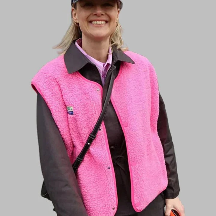 Women's Lambswool Button-Up Vest