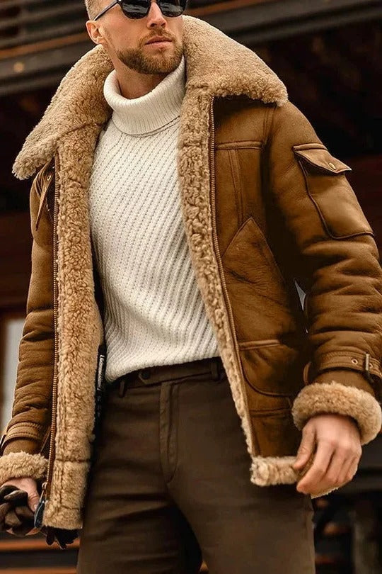 Men's Stylish Camel Color Jacket