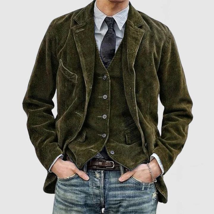 Men's Stylish Blazer and Vest Ensemble