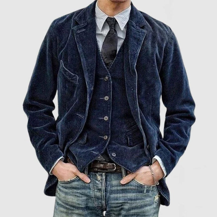 Men's Stylish Blazer and Vest Ensemble