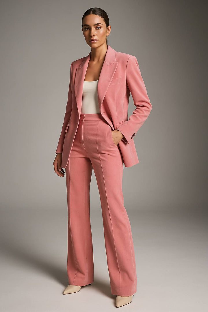 Women's Chic Winter Blazer and Pants Set