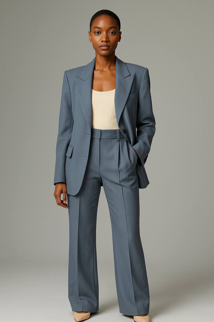 Women's Chic Winter Blazer and Pants Set