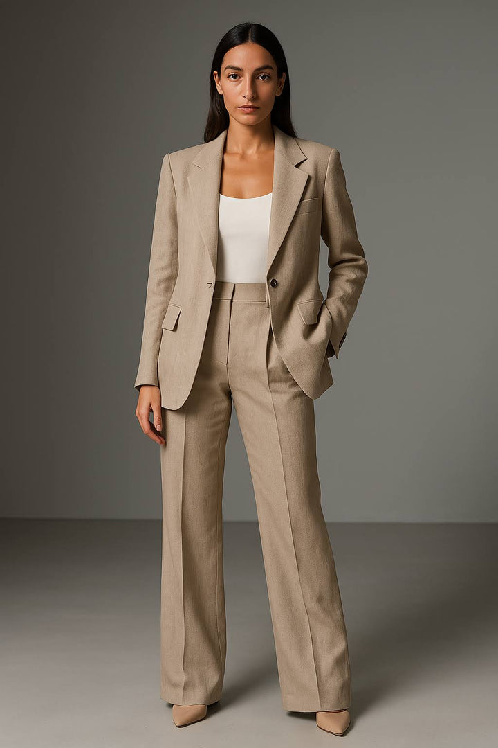 Women's Chic Winter Blazer and Pants Set