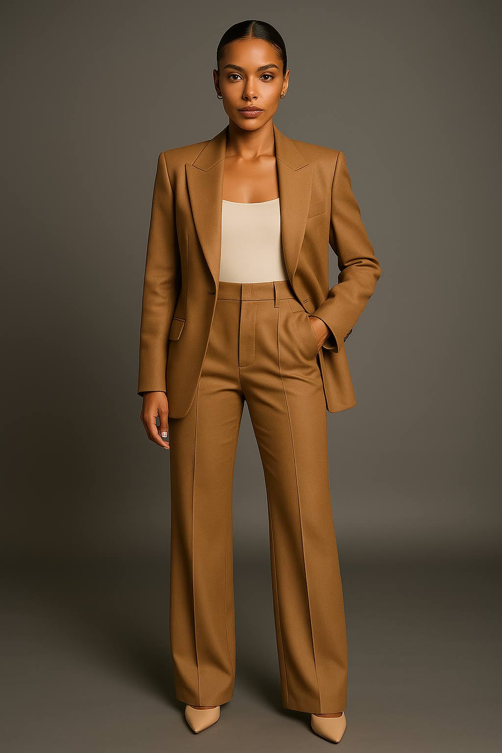 Women's Chic Winter Blazer and Pants Set